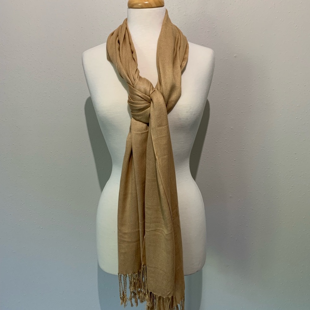 Pashmina Style Scarf Gold